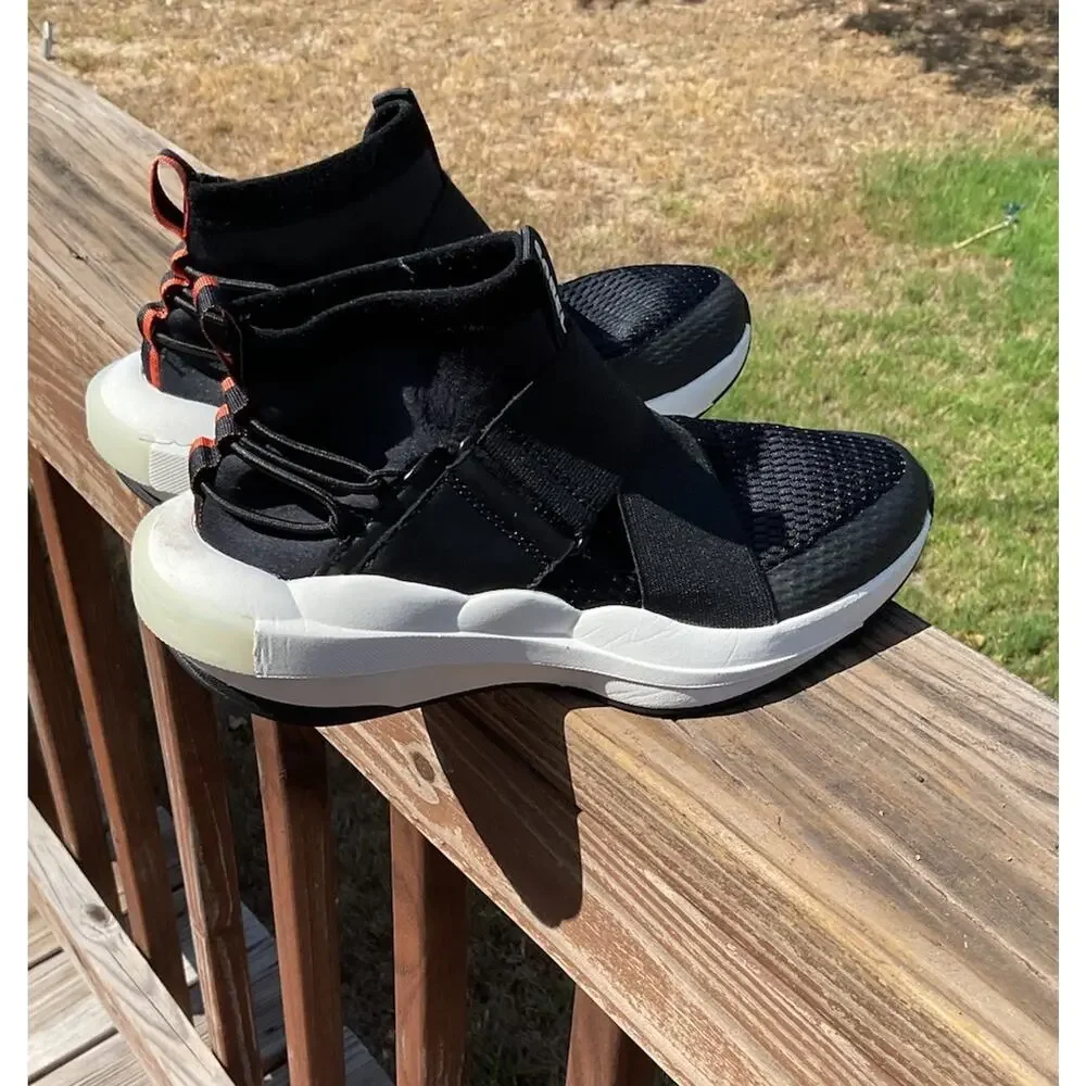 Sorel Kinetic Impact Strap Black Sea Salt Sneakers NL4818-010 Womens 7.5_5